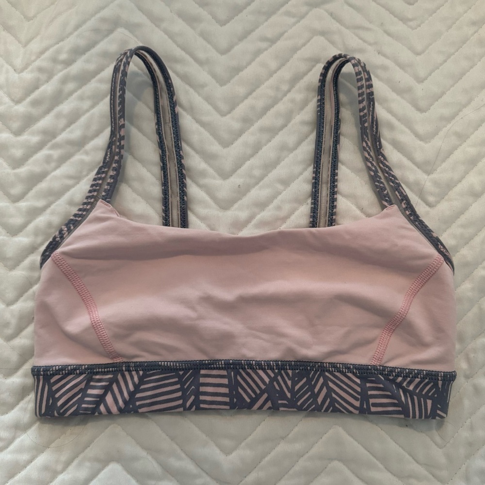 Lululemon Straight Up Bra Blush Quartz Banana Leaf Blush Quartz